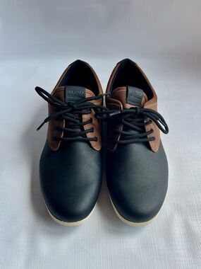 ALDO Men's Two-Tone Black and Brown Casual Lace-Up Shoes